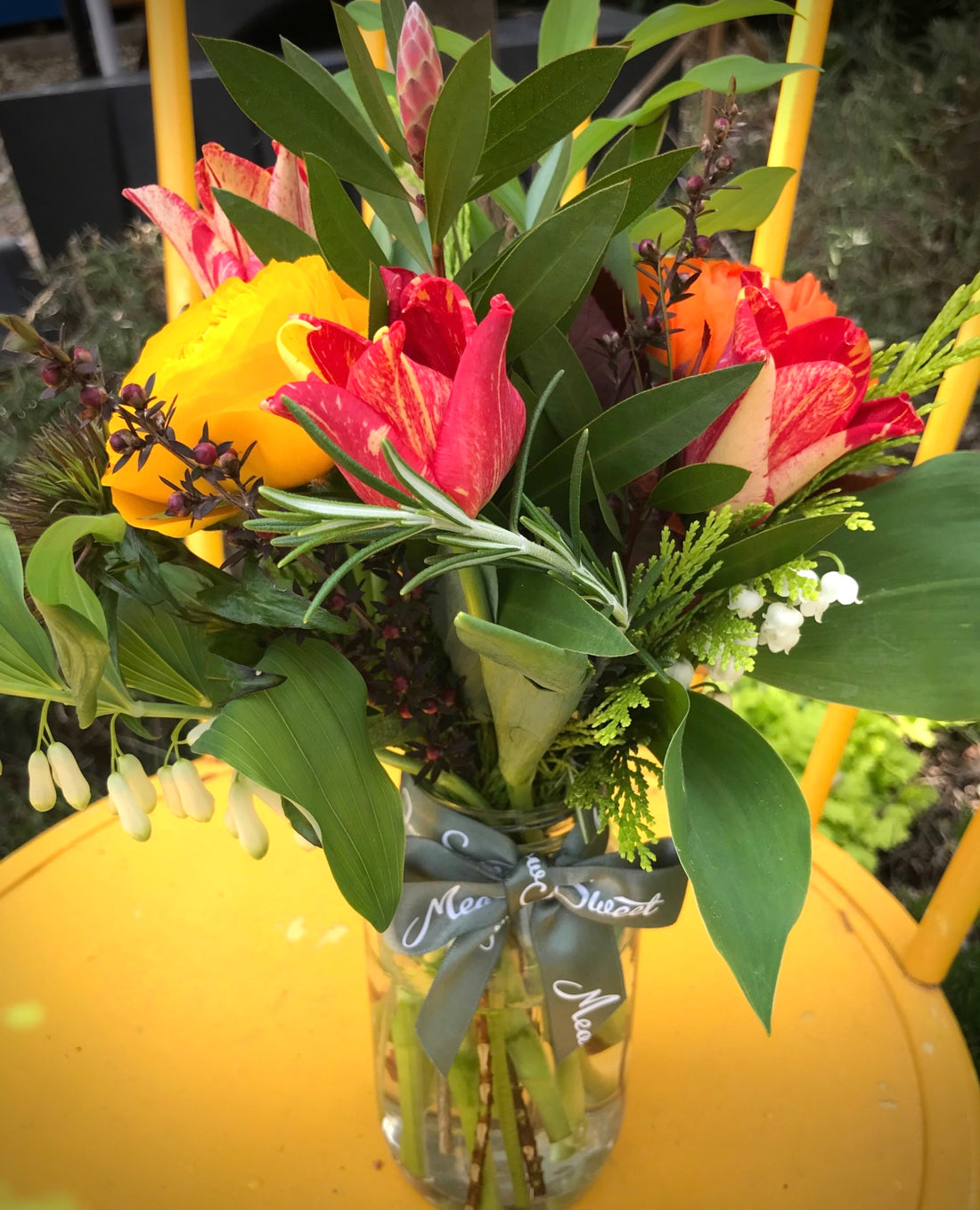 British Spring flower posy subscription