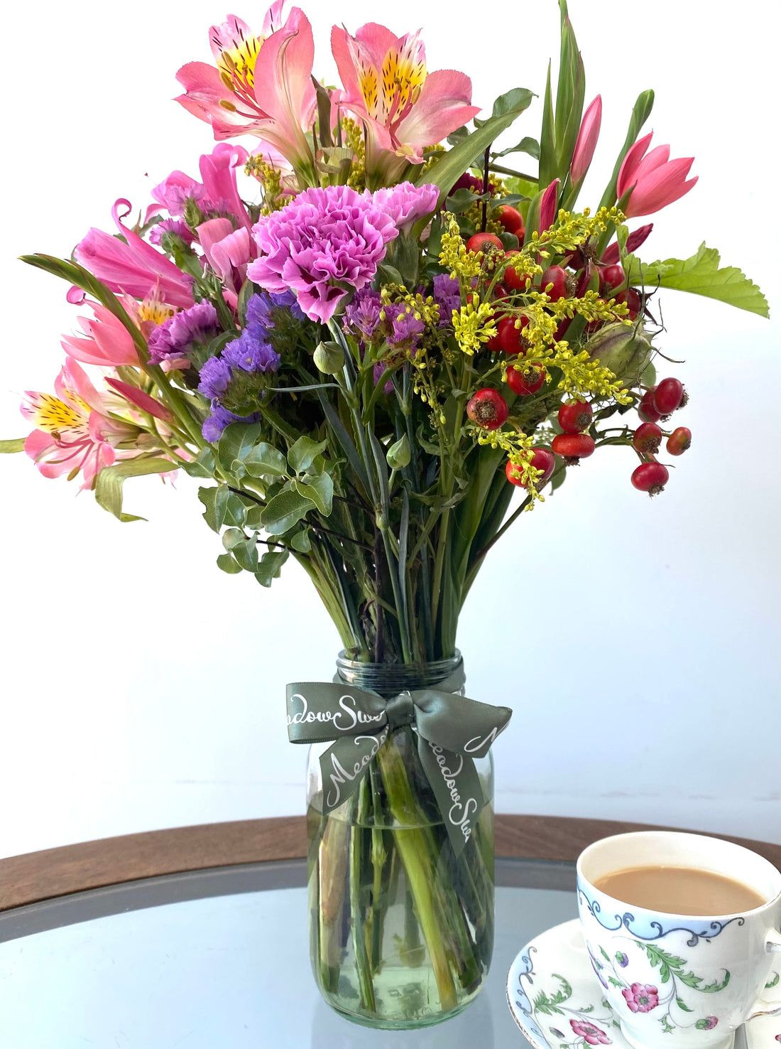 Autumnal British-grown flowers