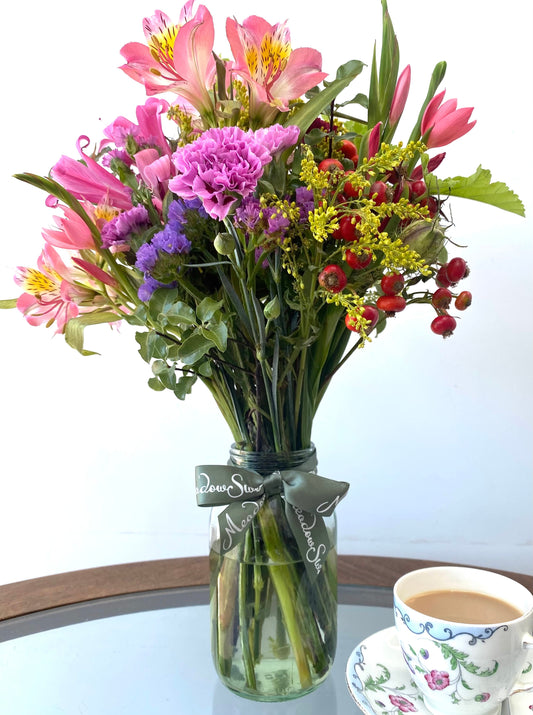 Autumnal British-grown flowers