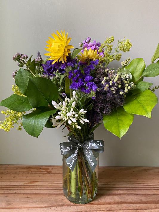 Wimbledon-themed British grown flowers for MeadowSweet flower subscription service