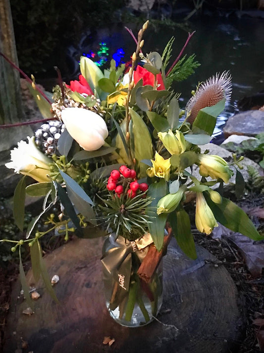 British-grown, Christmas themed flowers and berries