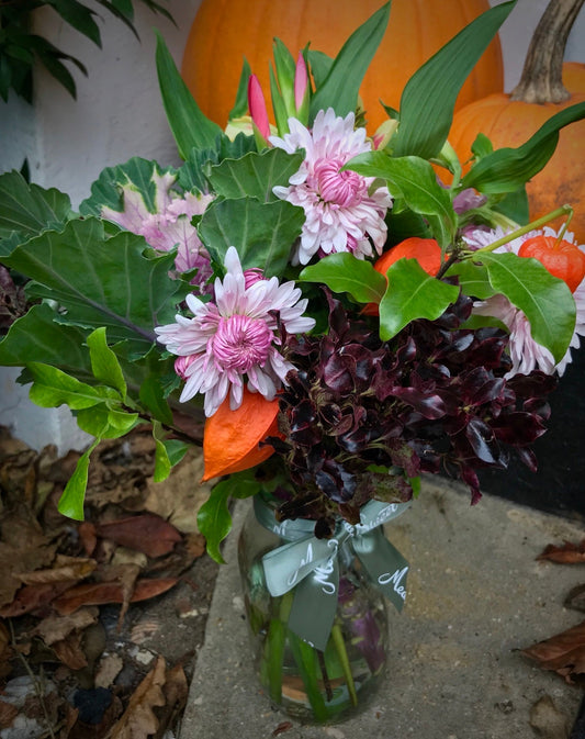 Autumnal homegrown flowers