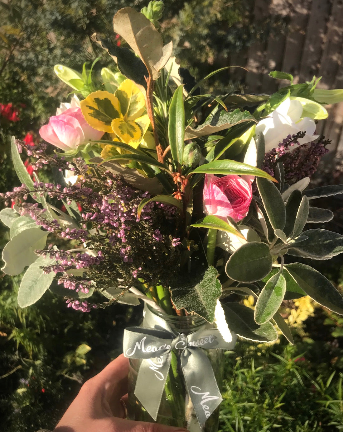 British snapdragons, ranunculus and seasonal foliage