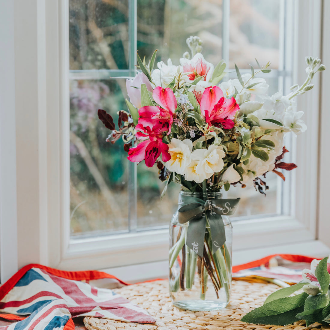 British, seasonal flower posy, flower subscription