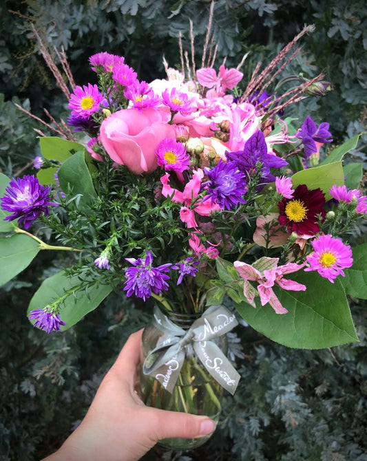British seasonal flower posy in October with free UK delivery