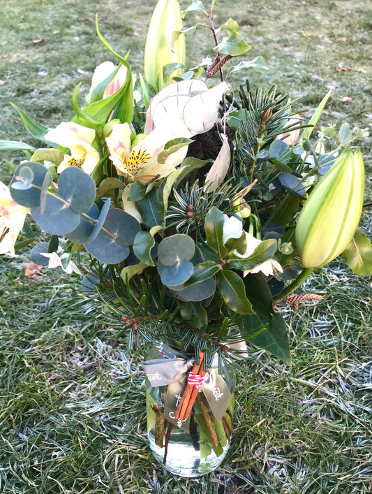 British seasonal winter flowers including tulips and lilies