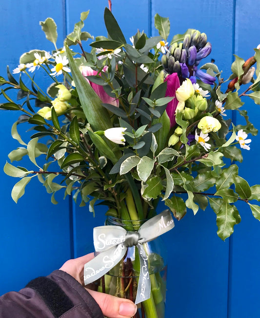 Year round British flower subscription posy service, free UK delivery