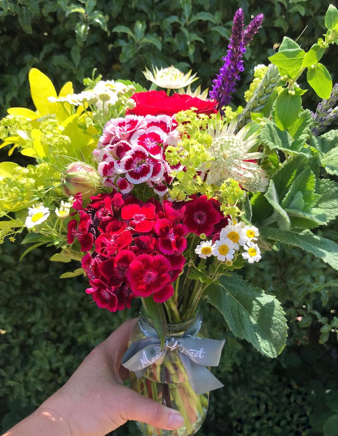 British homegrown Summer flowers and foliage in this week's MeadowSweet posy