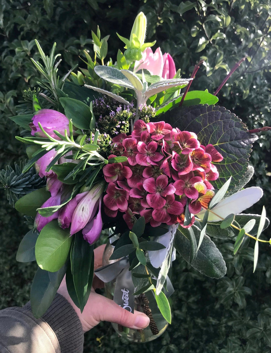 British seasonal flowers in this winter posy